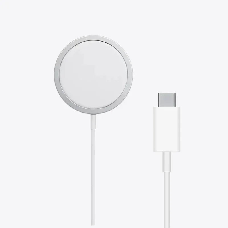 Chargeur MagSafe design minimaliste sur bureau